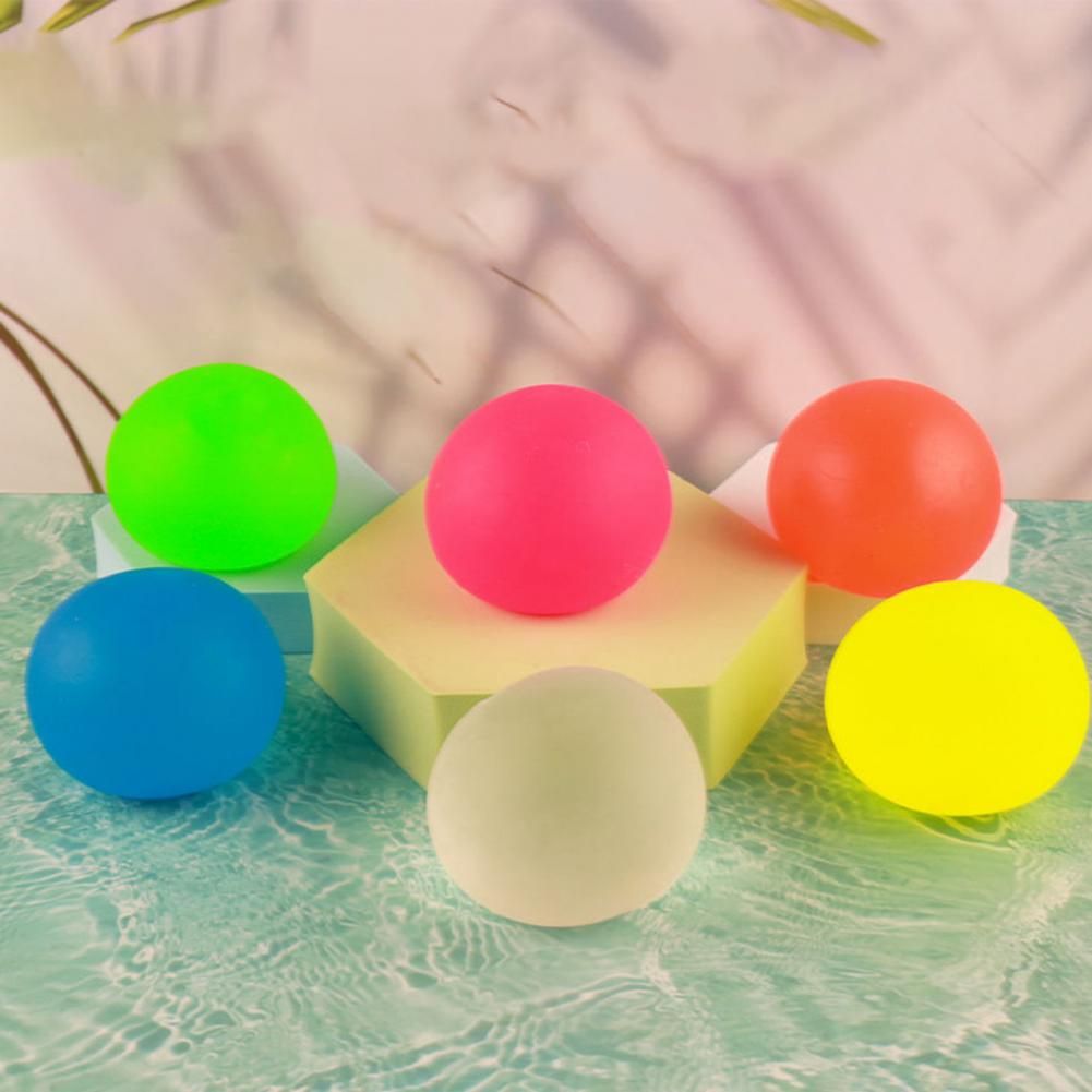 Anti-Stress Niedlicher Ball Matt Transparent Stressabbau Flexibel Lustig Dekompression Entlüftung Hüpfball Spielzeug für Kinder Erwachsene Kindergeburtstagsgeschenk