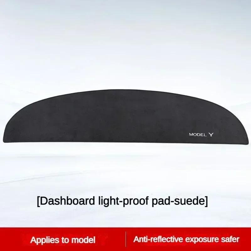 2017-2025 Anti-UV Dashboard Cover For Tesla Model 3 Y Center Console Accessories Dash Mat Protector Pad Sunshade