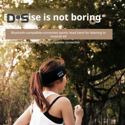 Bluetooth-compactible Headband Wireless Stereo Sound 3-6 Hours Battery Life Stereo Music Sports Fitness Hair Band