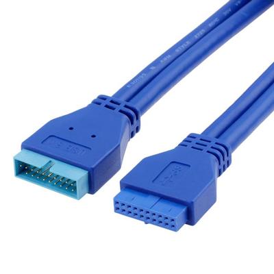 WLGQ USB-Motherboard zu Stecker auf Buchse Interne Verlängerungs-Datenübertragungskabel Langlebige 5Gbps-Verlängerung für PC-Gaming und Frontpanel-Anschlüsse 3.0 19-Pin