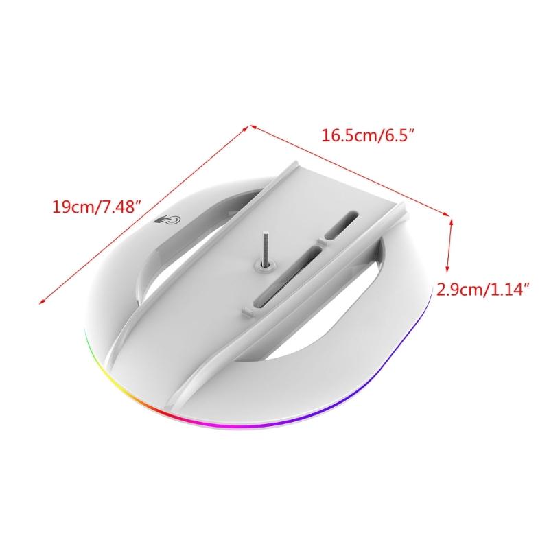 Stojan na herní konzole vhodný pro tenký vertikální držák Držák základního stojanu herního příslušenství se světlem
