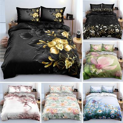 3D-Design Blumen Bettbezug Bettwäsche Set QuiltComforter Abdeckungen Kissenbezüge Double Twin Full Queen King Home Textile Bettwäsche