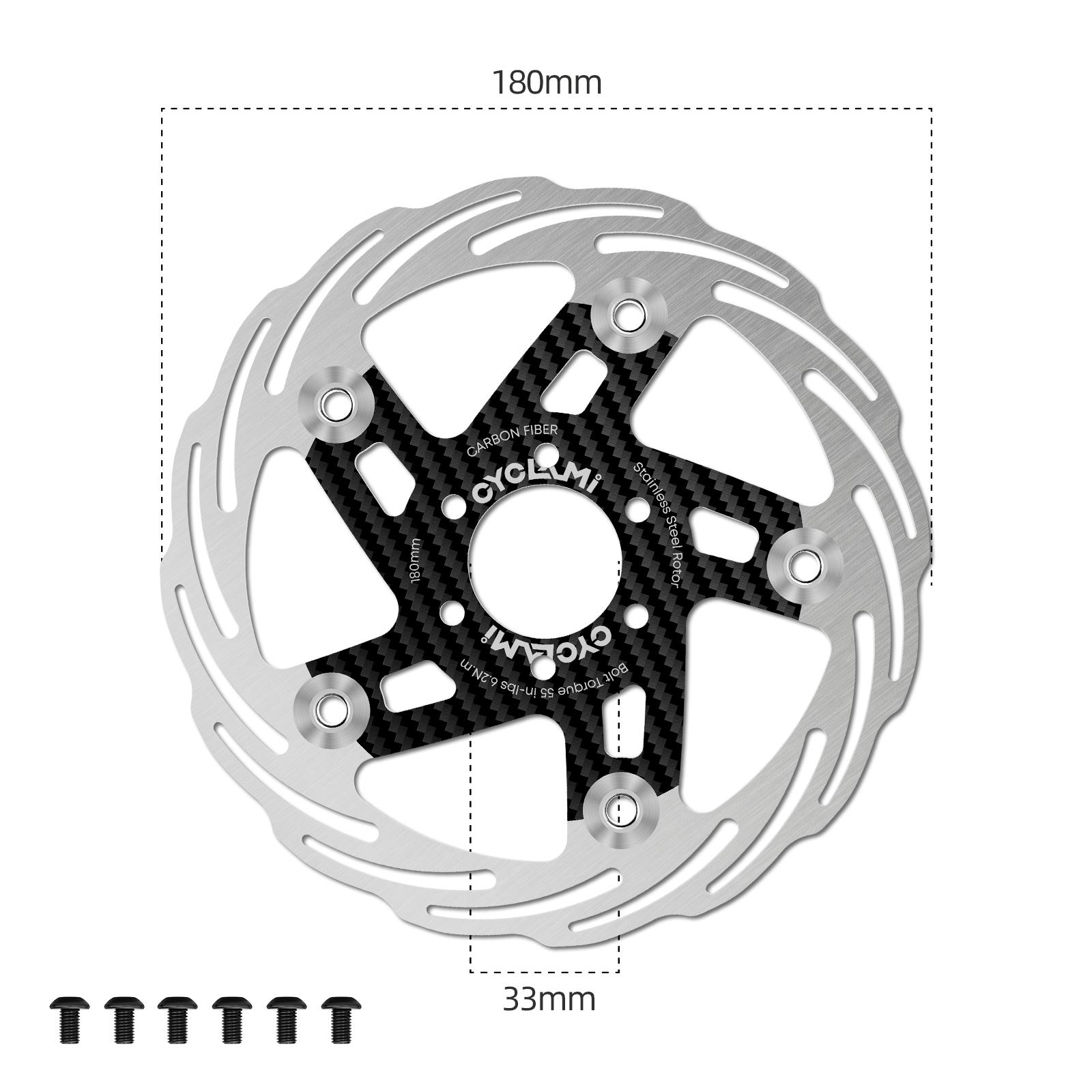 CYCLAMI Bicycle 160MM 180MM Disc Brake Rotor Floating Thickening Quick Cooling Ultra-light Disc Bike Parts 180mm