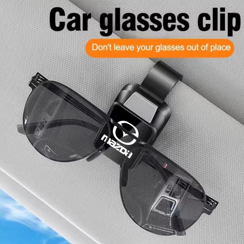 Porte-lunettes de soleil pour pare-soleil de voiture Clip de rangement multifonction pour pare-soleil de véhicule pour Mazda M3 M6 MP Skyactiv Axela Atenza Biante BT-50 CX-30