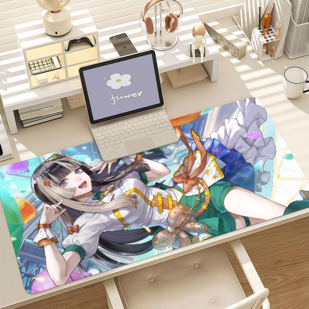 Anime Virtual Idol Juufuutei Raden Large Mouse Pad Gaming Desk Mat Nonslip Rubber Base For Laptop Pc Desktop Decor