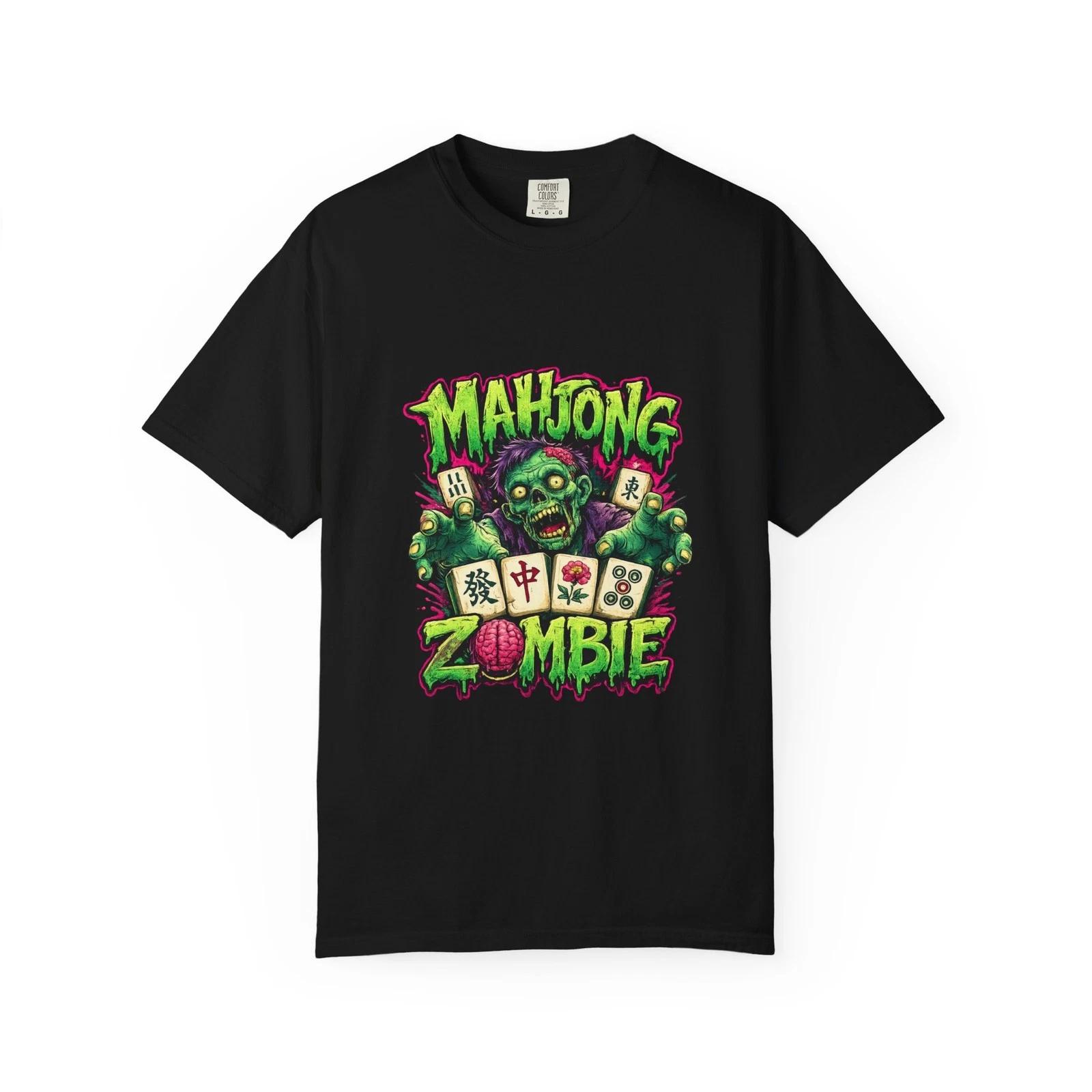 Mahjong Zombie T-shirt | Zombie Mahjong Tiles Graphic Tee XXXXL