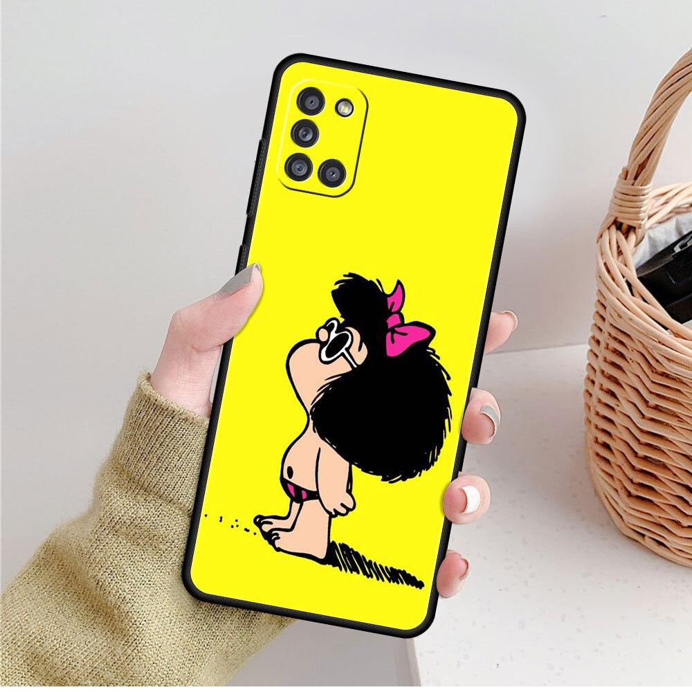 Phone Coque Mafalda Girl For Samsung Galaxy A51 A71 A31 A41 A72 A52 A12 A21s A02s A32 4G A33 A22 A53 A52s 5G A13 A23 Cover