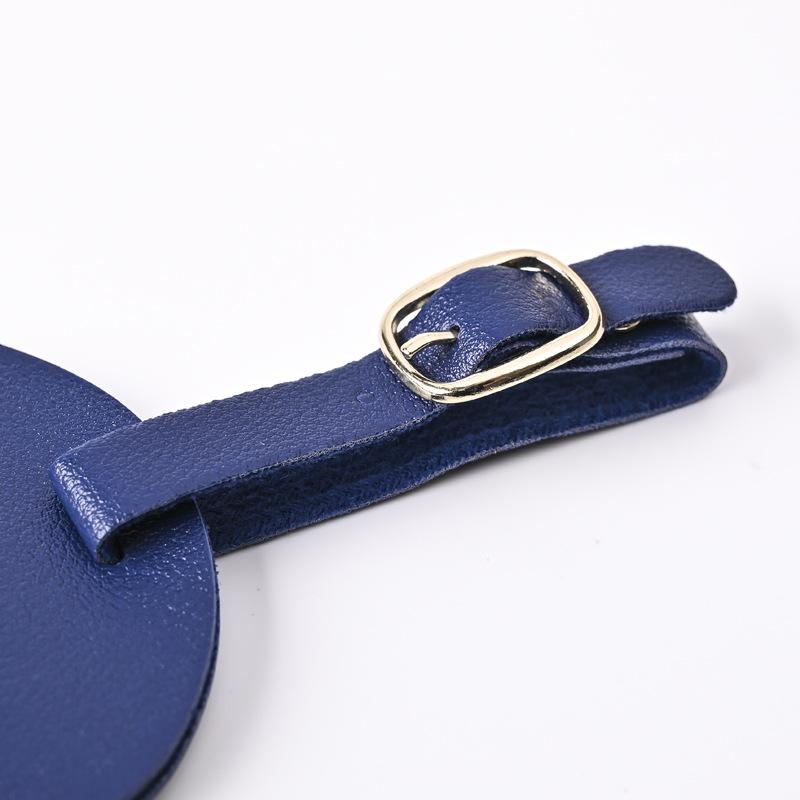 1PCS PU Leather Business Luggage Tag Suitcase Address Label Luggage Boarding Case Label Name ID Address Clip Travel Accessories