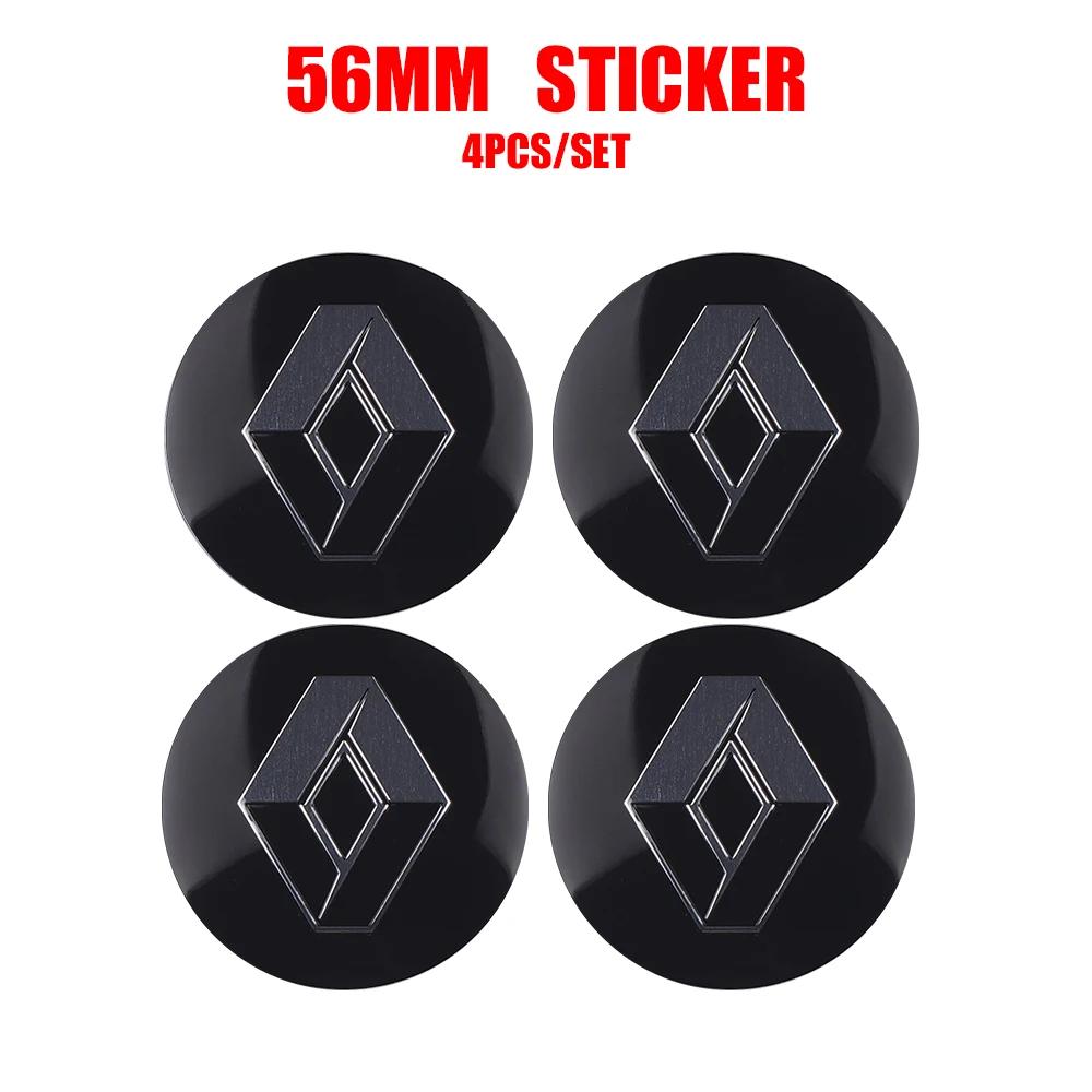 

Колпаки на колеса для Renault Megane 2 3 4 Twingo Clio Talisman Captur Sandero Duste 4 шт. 56 мм Наклейки на центральный колпак колеса автомобиля Аксессуары 56mm-4pcs