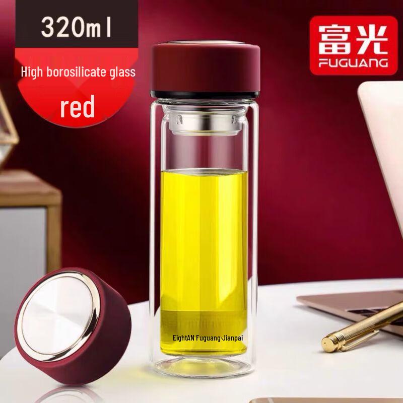Fuguang Double-Layer Glass Tea Infuser Bottle