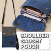 Phoenix Mini Shoulder Bag for and Keys Canvas and Denim Material Unisex Strap Included Pouch Bag Smartphone, Wallet, [6-inch (Navy)] / / <45-Day