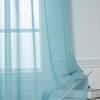 Cortina de tule para cozinha, cor sólida, moderna, europeia, tecido, janela, cortina para sala de estar, lozujoju, decoração de casa, 1 peça