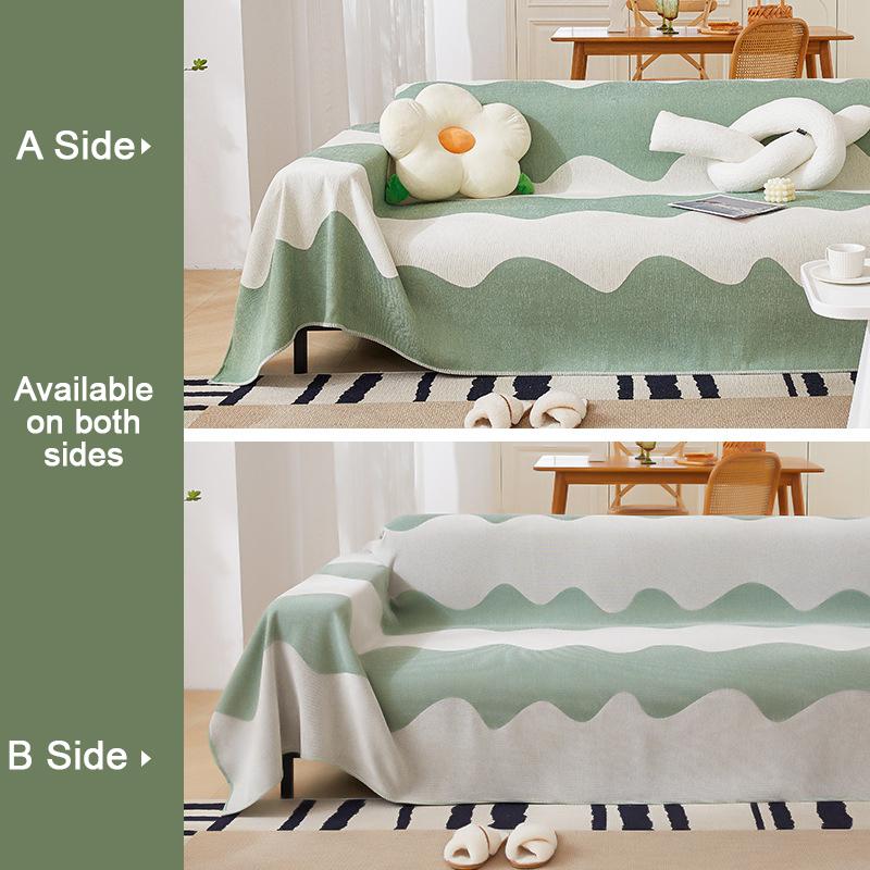 Funda de sofá minimalista moderna, funda completa de chenilla antiarañazos para gatos, toalla para sofá Universal para las cuatro estaciones