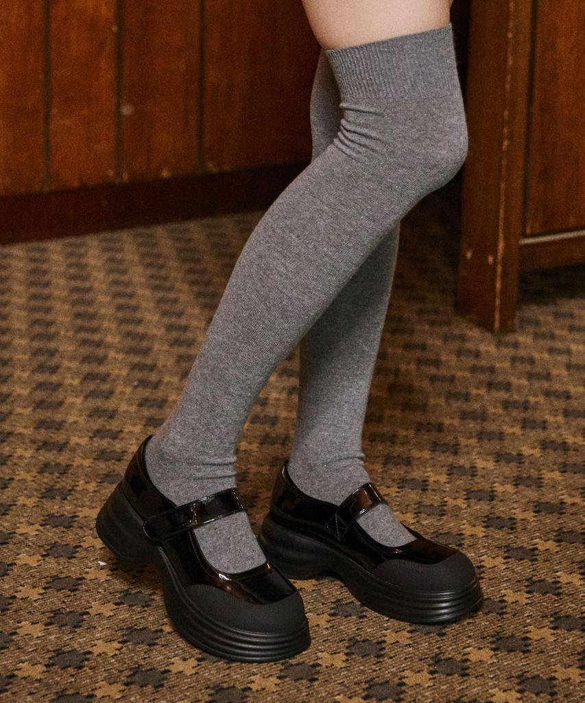 Spur Odree Mary Jane Platform Loafers 5.5Cm -Ua9023 (3Color)