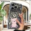 Phone Case: 2D flat suitable for iPhone 18 17 16 15 14 13 Pro, transparent four corner protective case, smiling kitty, Christmas and Halloween gift