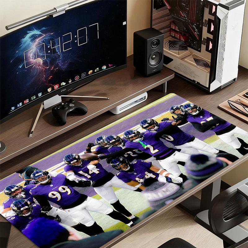 Baltimore Ravens Players Mouse Pad, Large Gaming Desk Mat, Non-slip XXL Mousepad for Laptop & Tablet, Mini PC Playmat with Stitched Edges