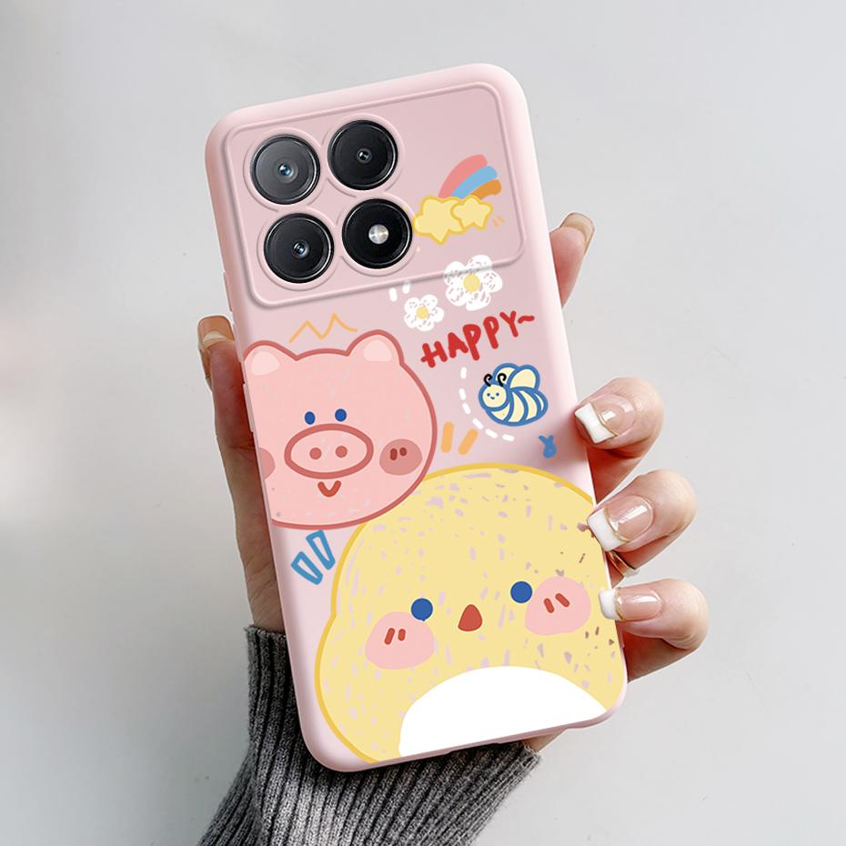 For Xiaomi Poco X6 Pro Case Stylish Painted Silicone Bumper Shockproof Phone Cases Cover Coque For Xiaomi Poco X6 Pro 5G Fundas