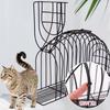 Kedi Kafesi Taşıyıcı Metal Basit Kedi Banyo Kafesi Sabit Sıkışmayı Önleyici Yıkama Kedi Kafesi Güvenli Hafif Temizlik Evcil Hayvan Kafesi Saç Kurutma