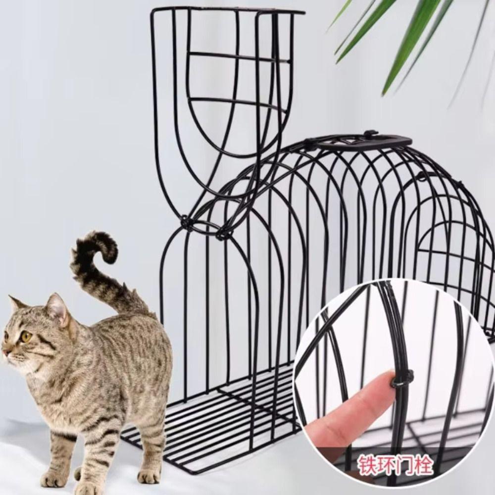 Metal Simple Cat Bath Cage Anti Seizing Anti Biting Wash Cat Cage Fixed Lightweight Cleaning Pet Cage Cat Shower Hair Drying