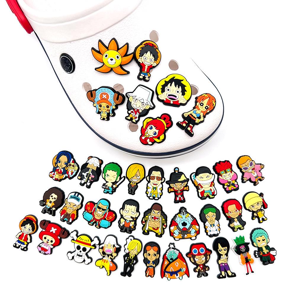 One Piece Cute Cartoon Charms: Japanese Anime Soft Rubber Shoe Buckles & Accessories