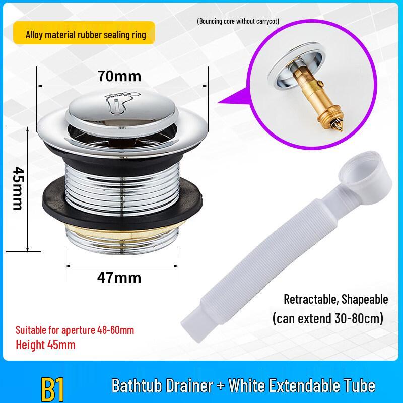 TLXT Bathtub Drainer and Pipe Kit
