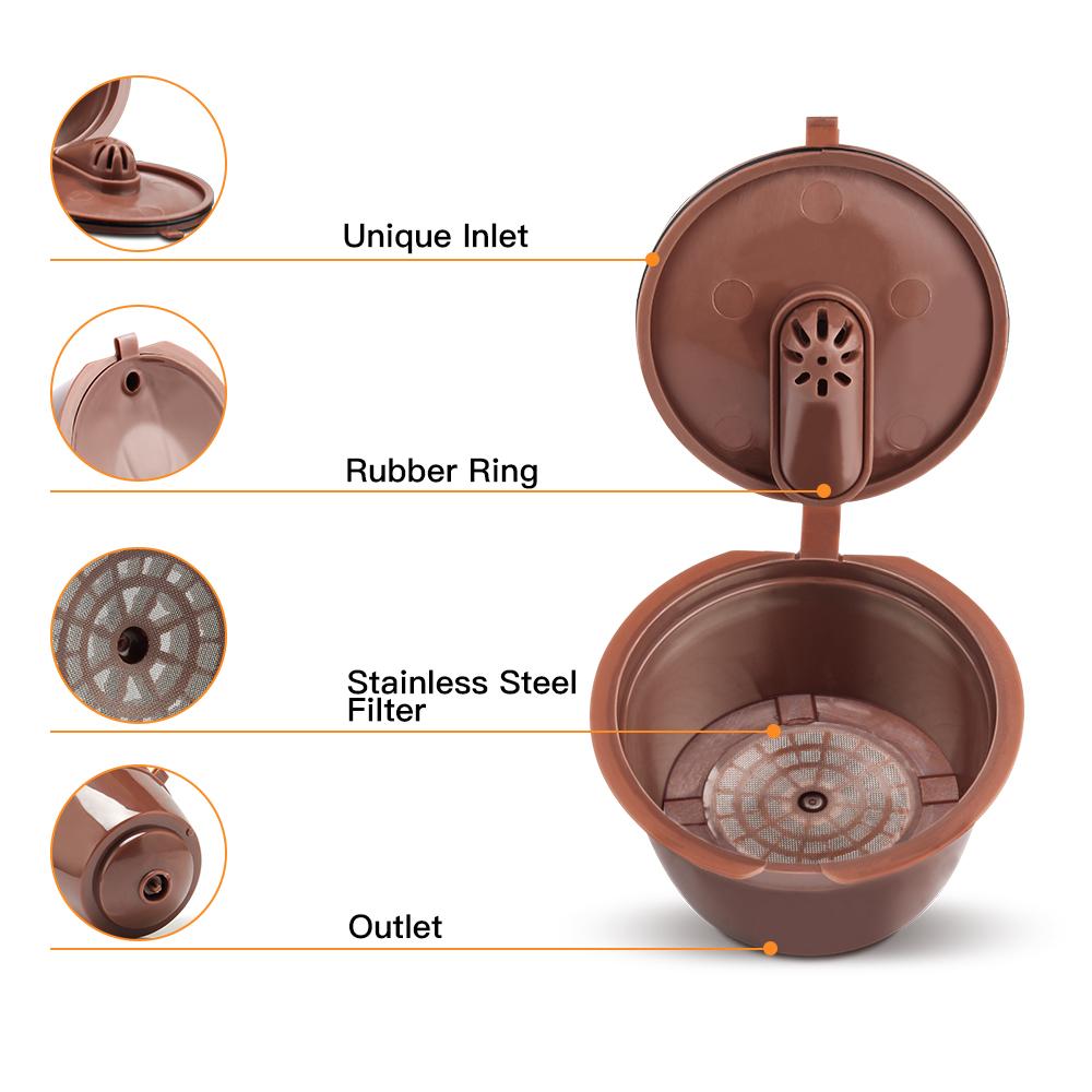 Nespresso 1pc Coffee Capsule Nestle Dolce Gusto Capsule Reusable Coffee Filter Capsule Machine Refillable Cafe Capsula