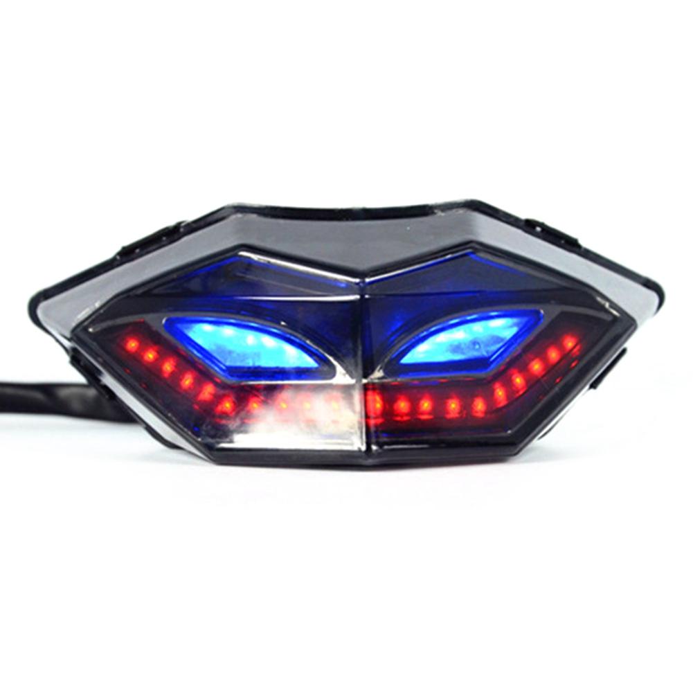 Motorcycle Tail Light with Turn Signal Brake Lamp Fit for Ninja 300 250 250R Z250(BlueRed Light )