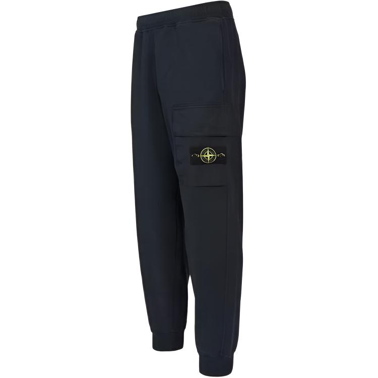 Stone Island Badge Elastic Cuff Knitted Sweatpants Men bottoms Navy-Blue K2S156200003S0A20-V0020