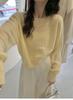 Korean Style Loose One-Shoulder Wool Knit Sweater for Women - Autumn/Winter 2025 Streetwear
