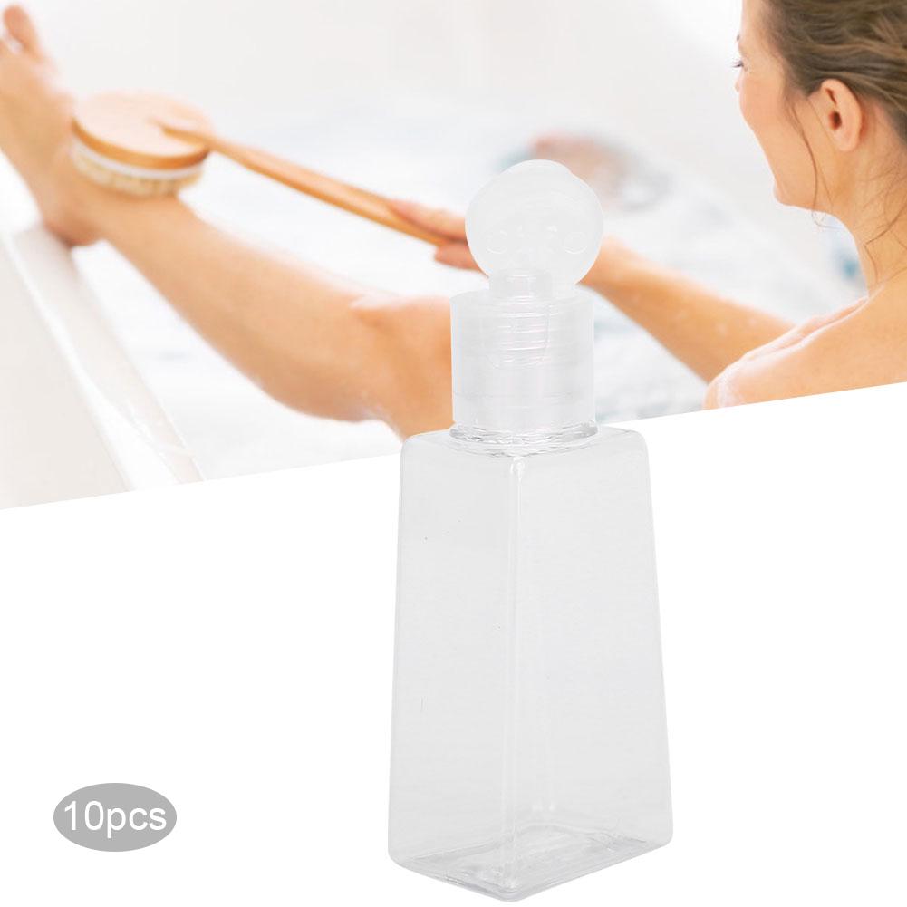 10pcs Lotion Cream Pump Makeup Cosmetic Travel Refillable Plastic Squeeze Bottle 30ml