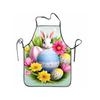 1pc Festive Valentine'S Day And Easter Double-Themed Apron - Easter Bunny And Easter Egg Print Apron, Unisex Household, Home Decoration Kitchen Baking