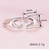 1pc Fashionable Heart-shaped Ring for Women, Couple Gift, Men's Gift Ring, Fashionable and Simple Ring