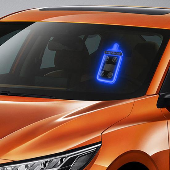 Solar Bottle Shape Car Light Baby in Car Safety Sign Wireless Neon Atmosphere Lamp for Triangle Window Suction Cup Mount LED Decorative Light Unique