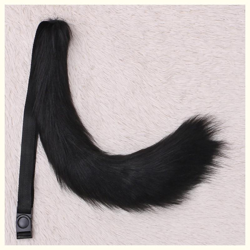 Handmade Cosplay Cat Tail & Cute Fox Accessory Set - Japanese Neko Musume Tie-up Prop