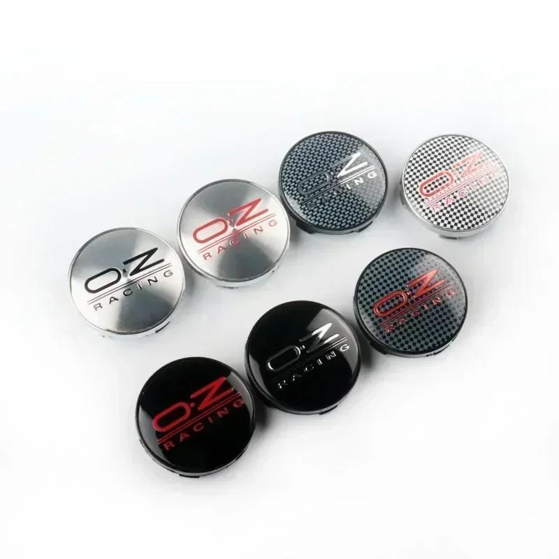 6 COLORS 60MM OZ Racing Car Wheel Center Hub Caps Car Emblem Badge Logo Wheel Center Cap Label Car Styling Accessories