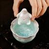 1 Pieza Accesorios para Juego de Té Arcilla Púrpura Barro Rojo Pez Burbuja Mascota de Té Se Puede Criar Peces Pequeños Que Escupen Burbujas Adornos de Mesa de Té