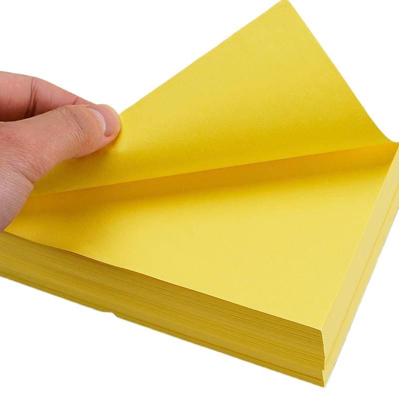 Lemon Yellow Thickened Color Copy Paper Sheets for Supermarket Promotions