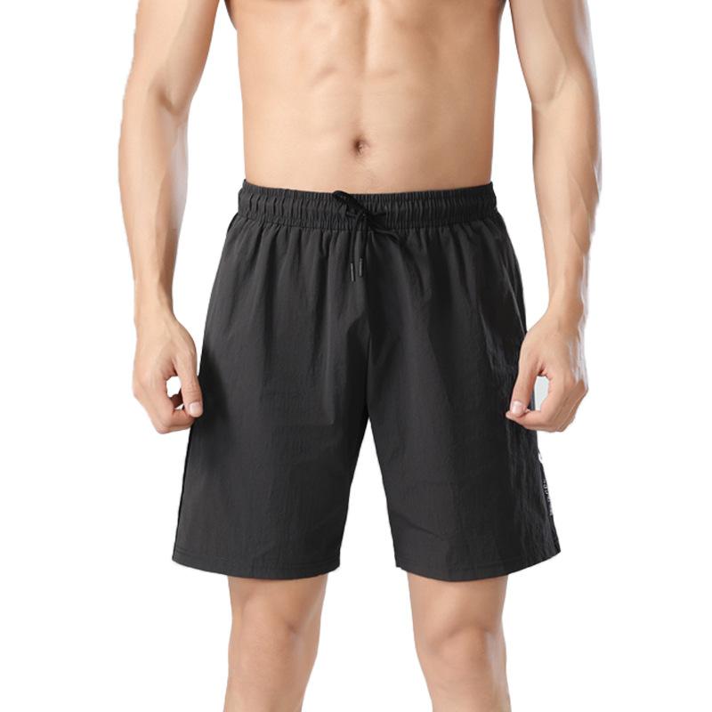 Elastic Waist Shorts Summer Men's Nylon Ice Silk Loose Casual Five-point Men's Shorts Running Fitness Quick-drying Sports Shorts