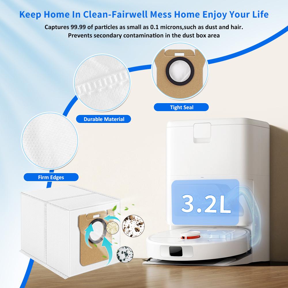 Dust Bag For Xiaomi Mijia 5/5C/5 Pro/M40/M40S/M30/M30S/OV31GL/X20 Plus/X20 Pro/X20 Max Robot Vacuum Replacement Accessories