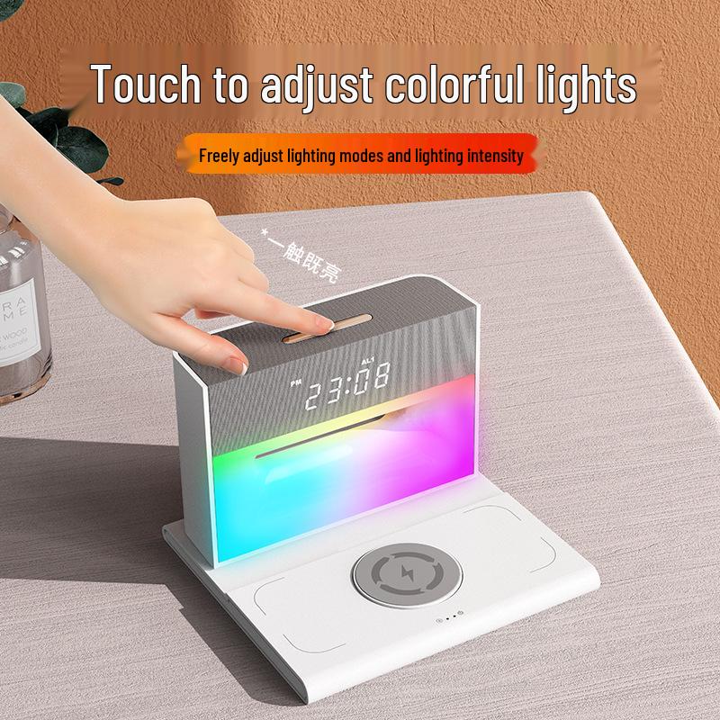 Multifunctional Wireless Charger Night Light Bluetooth Speaker with Custom Logo