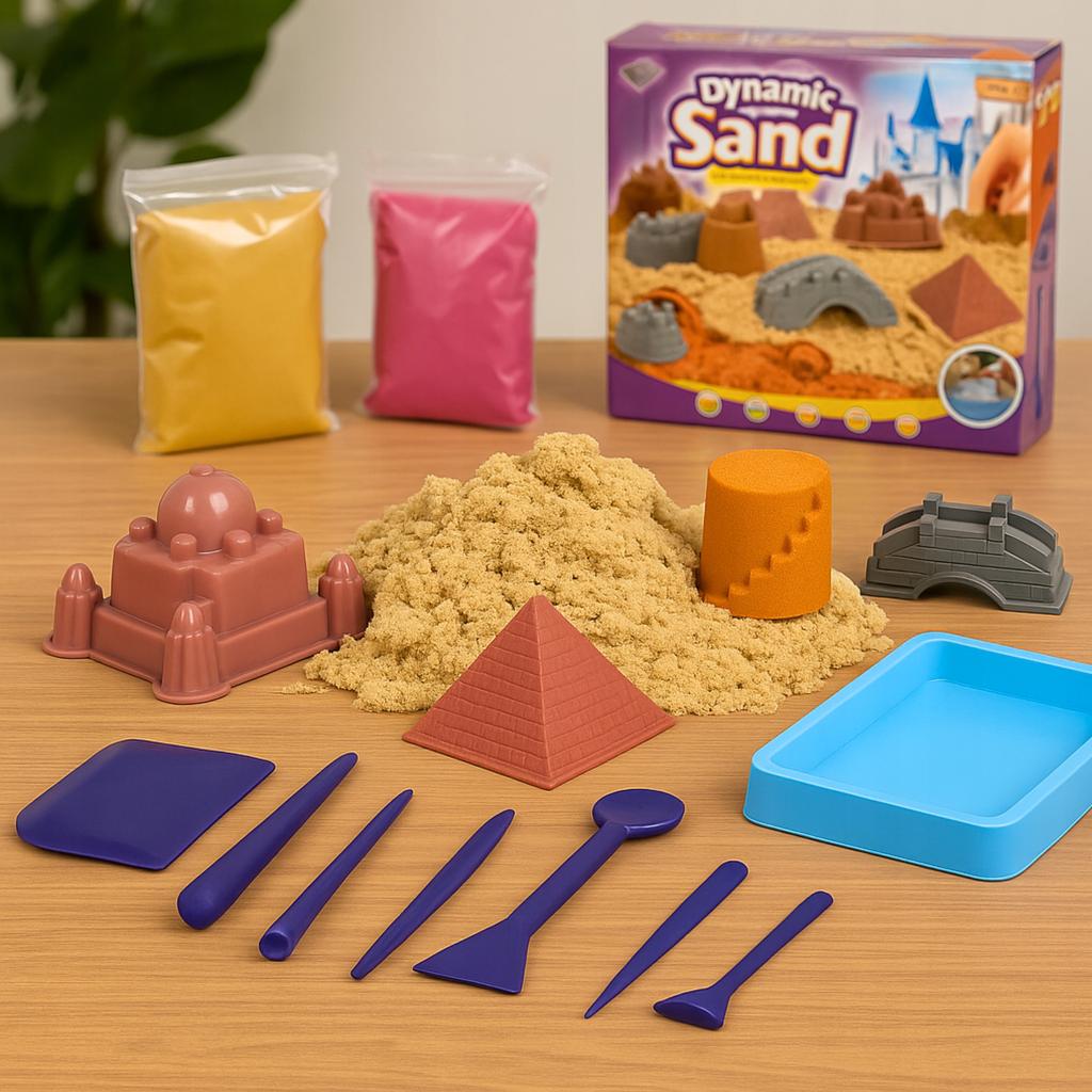 Kinetic Sand Play-Doh Set Castle Pyramid Molds Creative Diy