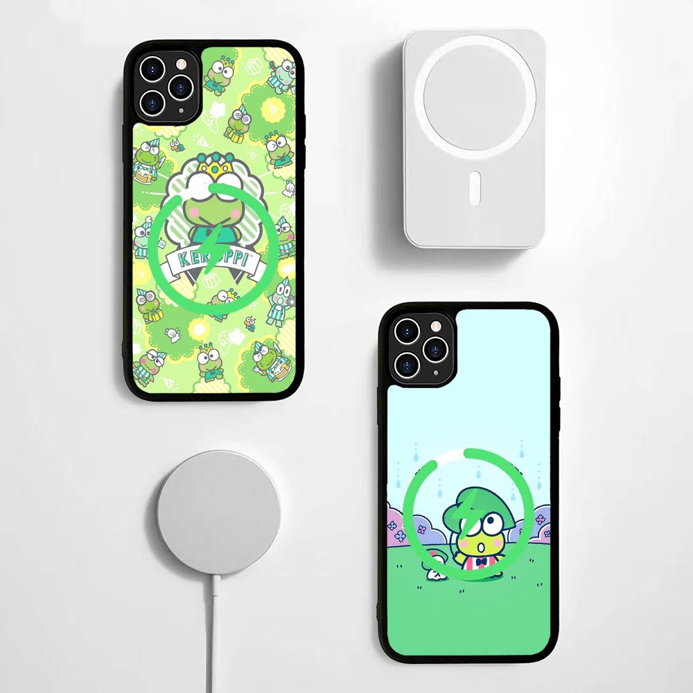 Cute Cartoon K-Keroppis Phone Case For IPhone 13 14 15 11 12 16 17 Pro Max Plus For Magsafe Magnetic Shell