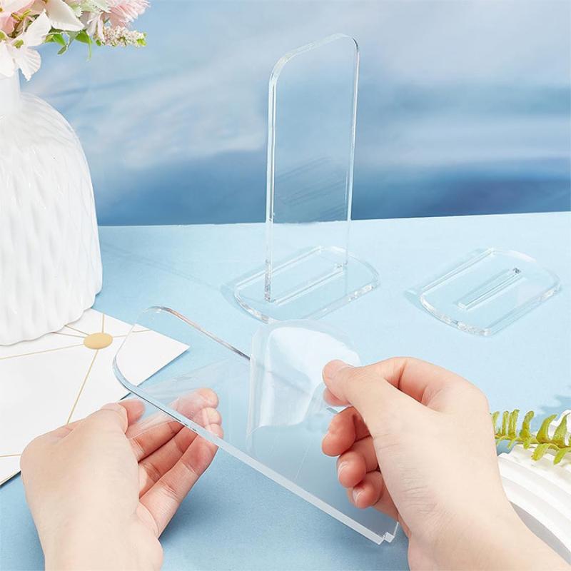 1Pc Clear Acrylic Boxing Gloves Display Rack For Home Store Vertical Storage Stands Sports Glove Holders Desktop Organizer