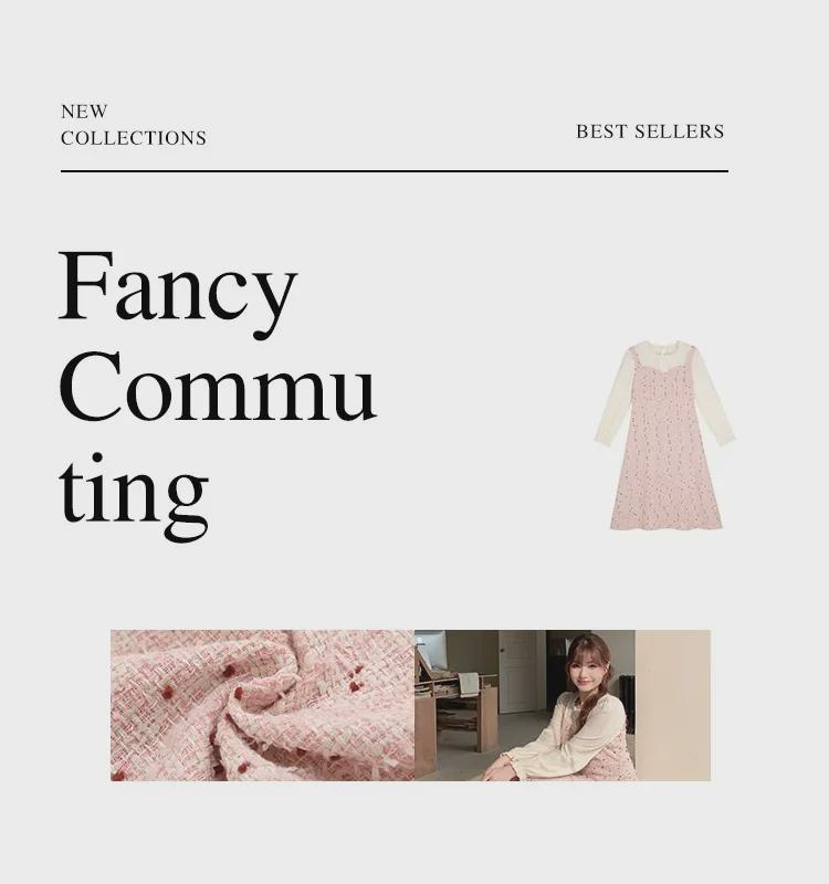 French Style High Waist Slim Qianjin Dress - Plus Size Spring Two-Piece Look