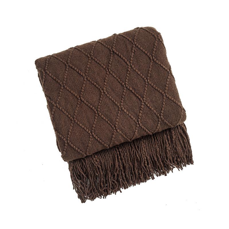 Tassel Summer Thin Throw Blanket Knitted Sofa Cover Blanket Office Air Conditioning Window Blanket Cozy Small Napping Throw Blanket For Home