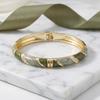 Lines Shape Chinese Crystal Bangle Enamel Women's Hand Bracelet  Gifts for Women Girl
