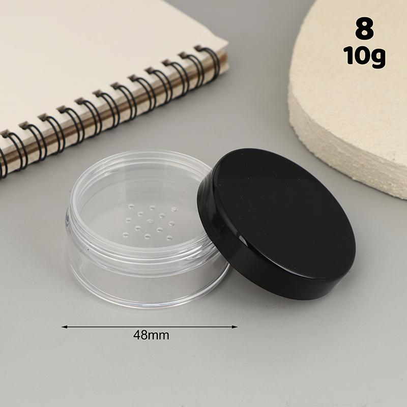 Empty Plastic Loose Powder Jar with Rotating Sifter 5/10/20/30g Cosmetic Makeup Filling Container with Twist Lid