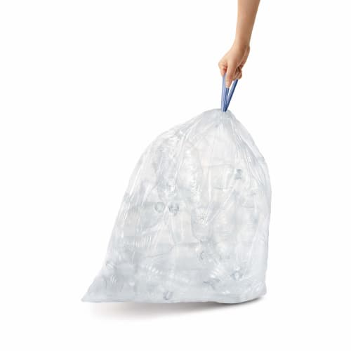 simplehuman Tight Fit Bin Liners, Code N ? 45-50L White, 60