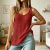 Damen Strick-Tanktop Ärmellos V-Ausschnitt Leicht Lockerer Schnitt Pullover Sommer Strand Freizeit Camisole für den täglichen Gebrauch