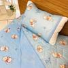 MORIPiLO Disney Cooling Mattress Pad Single (Winnie Pooh Honey Summer Cool Sheet) Blue 100x200cm Goods Bed Futon Adult Cute Soft Character Morishita